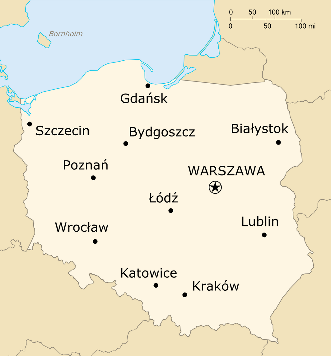 Map of poland